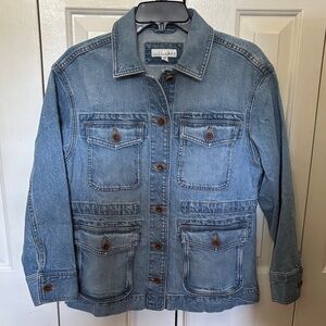 New LOFT Petite Denim Utility Jacket XS NWT